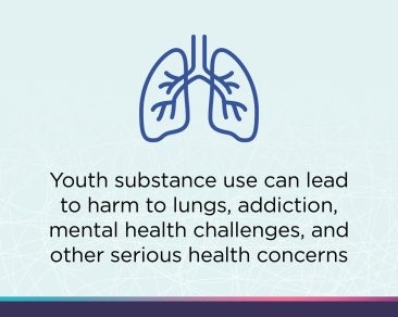 Youth substance use can lead to harm to lungs, addiction and mental health